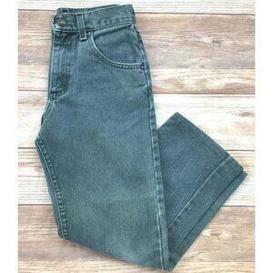 Vintage 90s LEE Jeans Youth 10 Reg Gray Denim Boys USA Union Made Pants